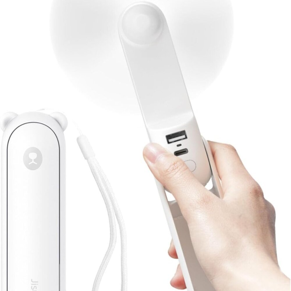 Handheld Fan with 4500 mAh Powerbank Max 37 Hours Runtime, Pocket Portable Batte